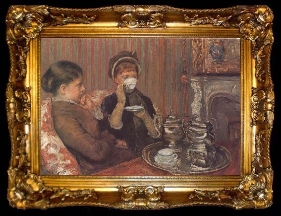 framed  Mary Cassatt Afternoon tea, ta009-2